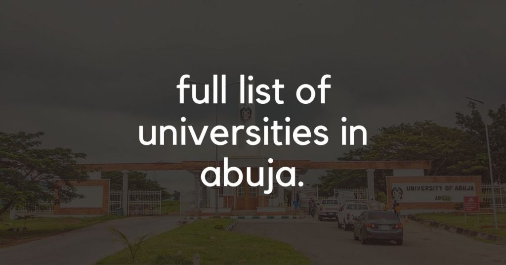 universities in abuja